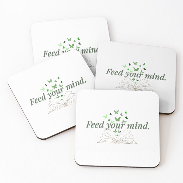 Item preview, Feed Your Mind – Inspirational Book & Butterflies Design designed and sold by ForcePrint.