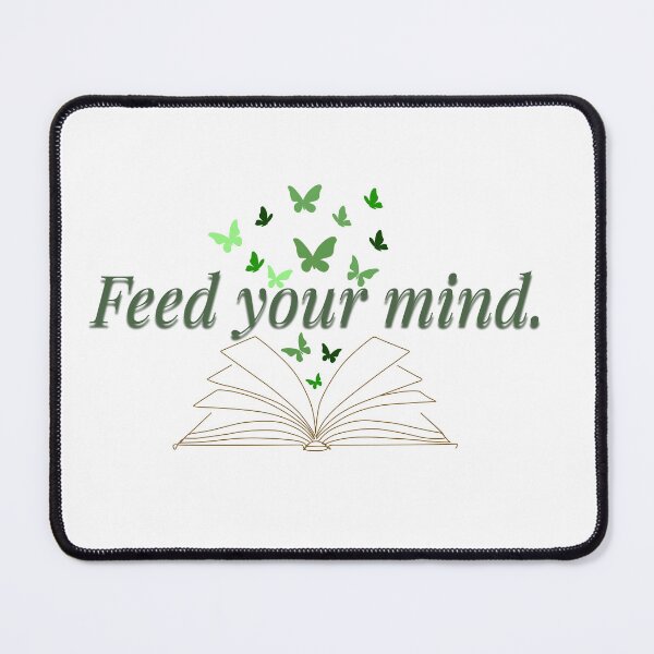 Item preview, Feed Your Mind – Inspirational Book & Butterflies Design designed and sold by ForcePrint.