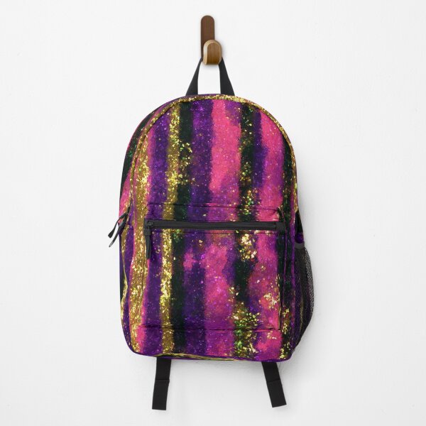 Item preview, Pink Purple Gold Glitter Stripe Pattern designed and sold by bubblegoth.