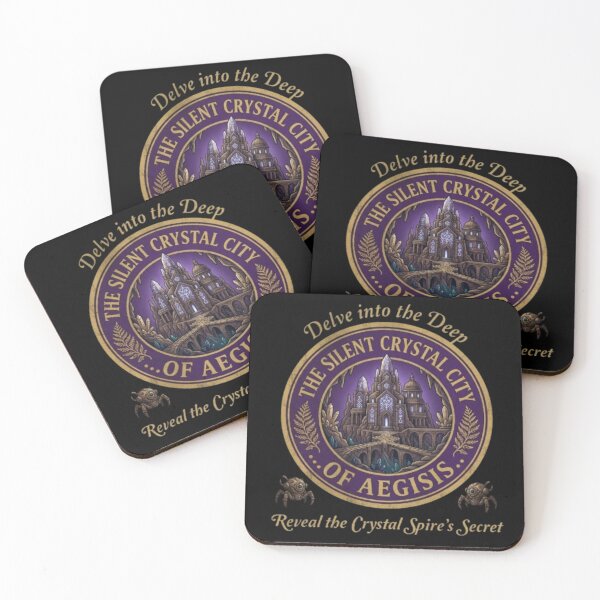 Item preview, The Silent Crystal City of Aegis – Fantasy Emblem designed and sold by Dogandesighn.