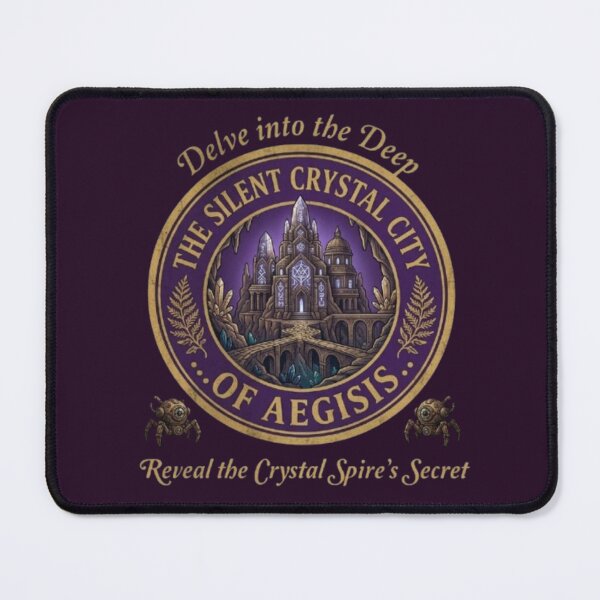 Item preview, The Silent Crystal City of Aegis – Fantasy Emblem designed and sold by Dogandesighn.