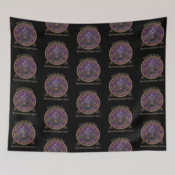 Item preview, The Silent Crystal City of Aegis – Fantasy Emblem designed and sold by Dogandesighn.