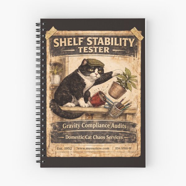 Item preview, Shelf Stability Tester - Funny Cat Lover Shirt - Domestic Cat Chaos Humour  designed and sold by Halejo68.