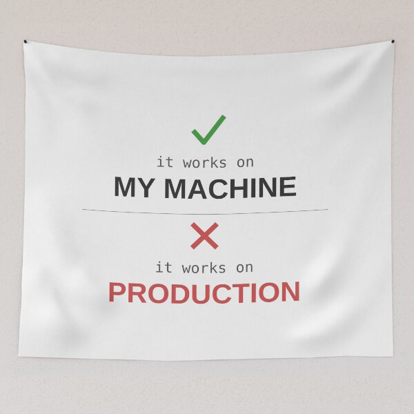 Item preview,  It Works On My Machine Not Production Developer Humour designed and sold by ShirtDotExe.