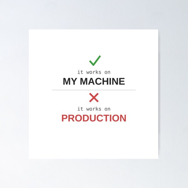 Item preview,  It Works On My Machine Not Production Developer Humour designed and sold by ShirtDotExe.