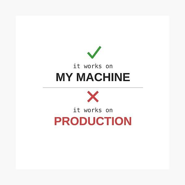 Item preview,  It Works On My Machine Not Production Developer Humour designed and sold by ShirtDotExe.
