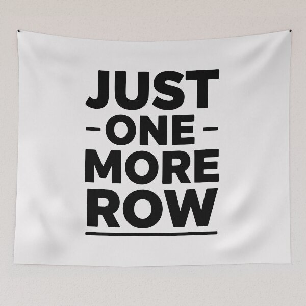 Item preview, Just One More Row, Funny Knitting Sarcastic Quote designed and sold by Fliflat.