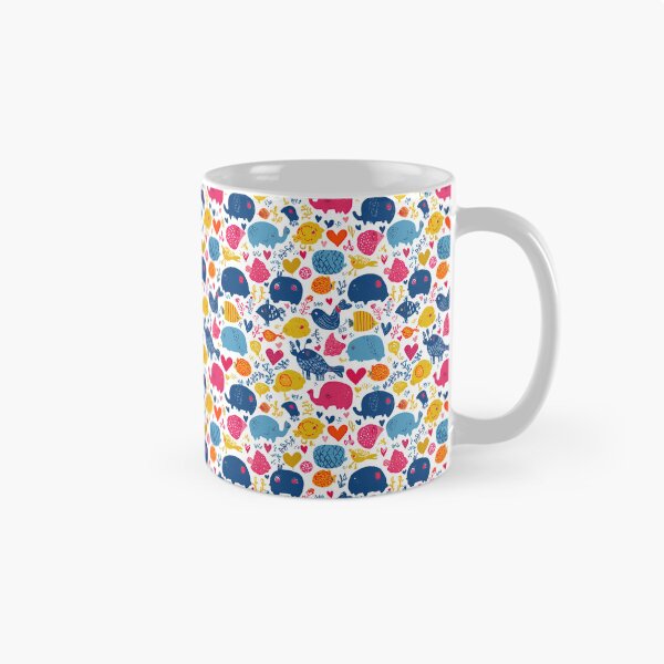 Item preview, Cute Elephants and Dinosaurs White Pattern designed and sold by Piotrek0001.