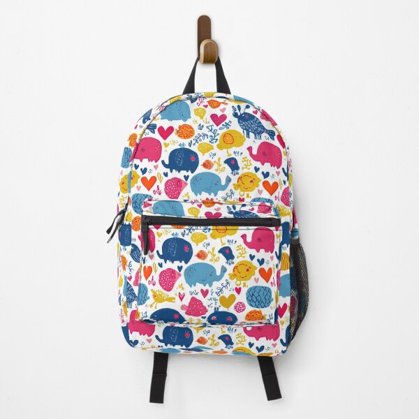 Item preview, Cute Elephants and Dinosaurs White Pattern designed and sold by Piotrek0001.