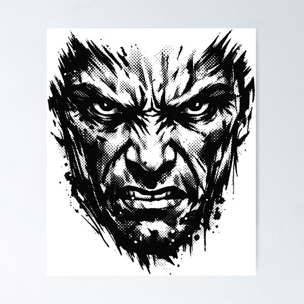 Item preview, A dramatic human expression illustrated in grunge and halftone style. This emotional art makes a bold statement and can work as both poster art designed and sold by Dejbar.