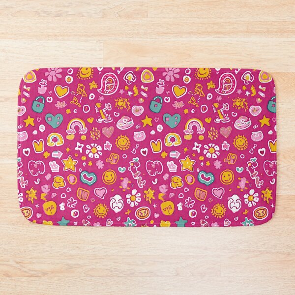 Item preview, Bright Pink Whimsical Shapes and Doodles Pattern designed and sold by Piotrek0001.