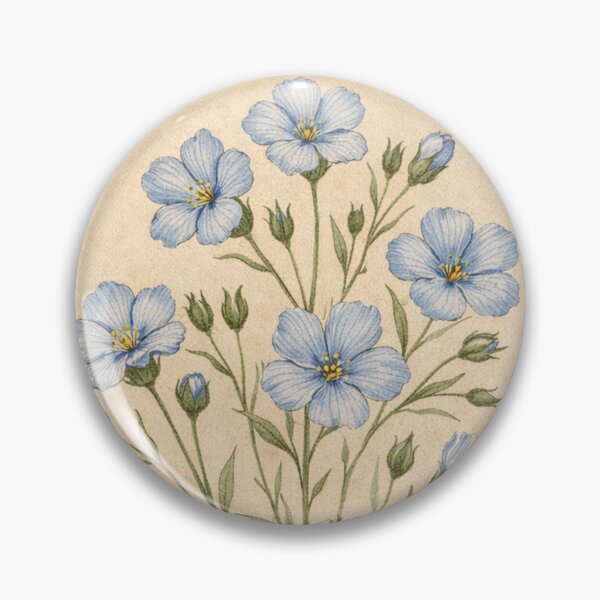 Item preview, Vintage Flax Botanical Illustration - Linum Usitatissimum Antique Botanical Print designed and sold by Darlin8888.