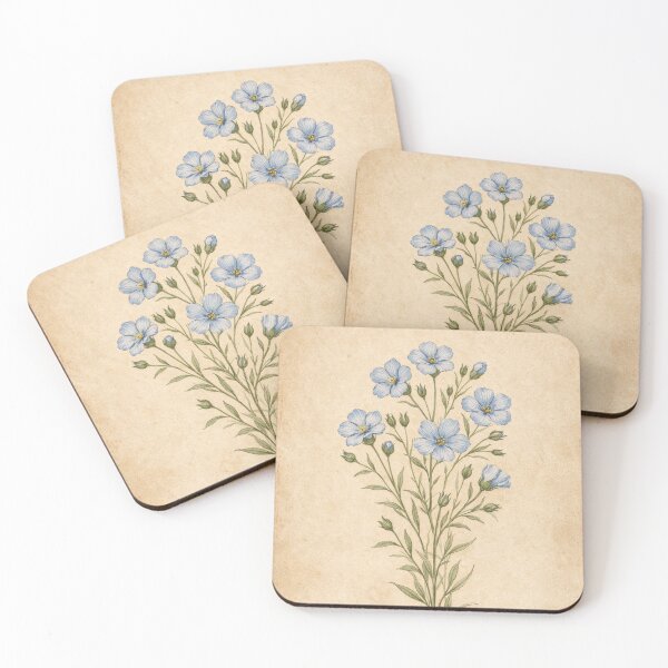 Item preview, Vintage Flax Botanical Illustration - Linum Usitatissimum Antique Botanical Print designed and sold by Darlin8888.