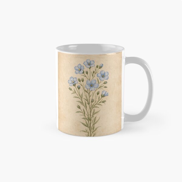 Item preview, Vintage Flax Botanical Illustration - Linum Usitatissimum Antique Botanical Print designed and sold by Darlin8888.