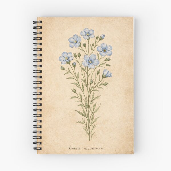 Item preview, Vintage Flax Botanical Illustration - Linum Usitatissimum Antique Botanical Print designed and sold by Darlin8888.