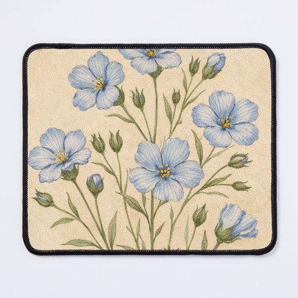 Item preview, Vintage Flax Botanical Illustration - Linum Usitatissimum Antique Botanical Print designed and sold by Darlin8888.