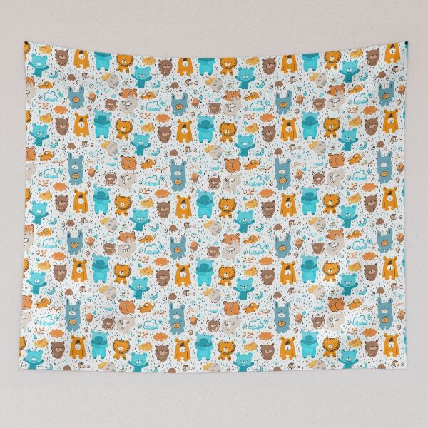 Item preview, Dreamy Bears and Clouds Sky Pattern designed and sold by Piotrek0001.