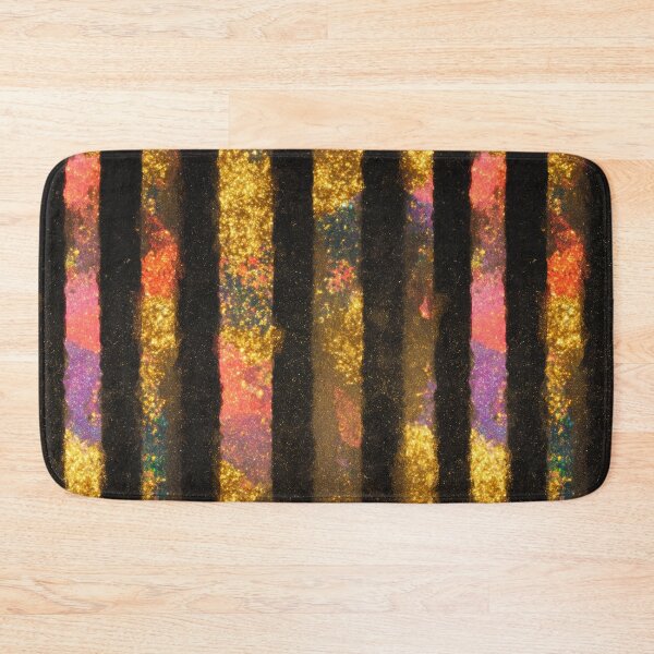 Item preview, Black Gold Cosmic Glitter Stripes designed and sold by bubblegoth.