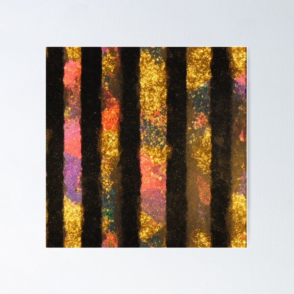 Item preview, Black Gold Cosmic Glitter Stripes designed and sold by bubblegoth.