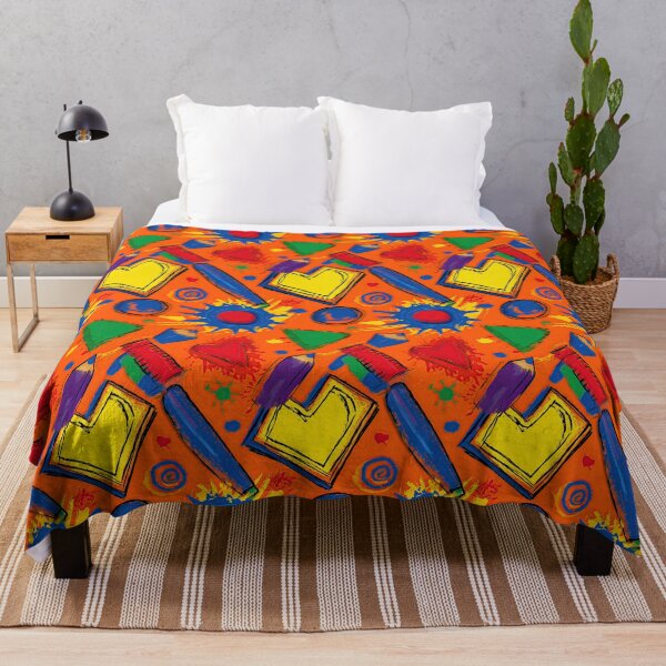 Item preview, Vibrant Orange Abstract Sun and Shapes Pattern designed and sold by Piotrek0001.