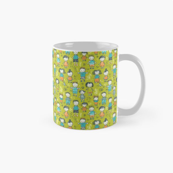 Item preview, Cheerful Kids Sketch Doodle Green Pattern designed and sold by Piotrek0001.