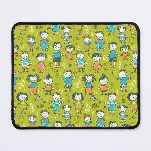 Item preview, Cheerful Kids Sketch Doodle Green Pattern designed and sold by Piotrek0001.