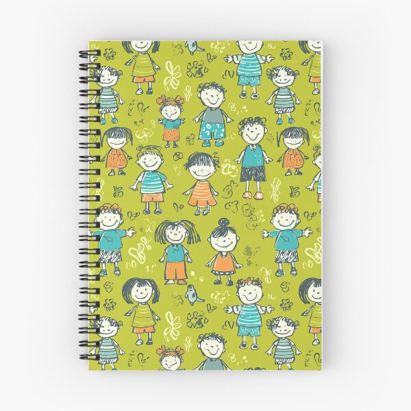 Item preview, Cheerful Kids Sketch Doodle Green Pattern designed and sold by Piotrek0001.