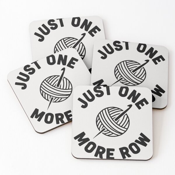 Item preview, Just One More Row, Funny Knitting Sarcastic Quote designed and sold by Fliflat.