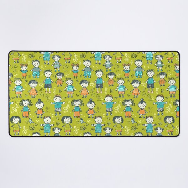 Item preview, Cheerful Kids Sketch Doodle Green Pattern designed and sold by Piotrek0001.