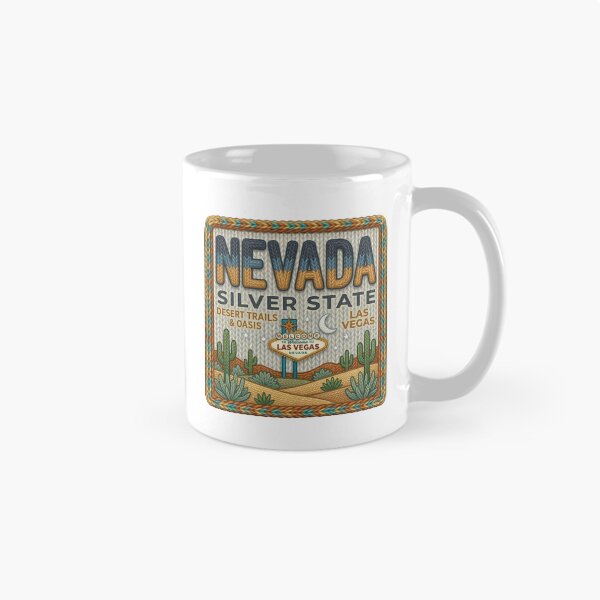 Item preview, Nevada Silver State - Las Vegas Desert Cactus Knitted Vintage Travel Design designed and sold by Pattern-Parade.