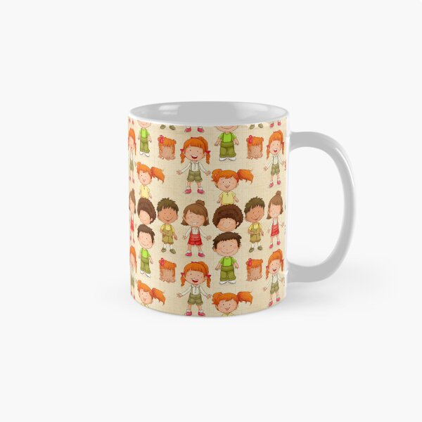 Item preview, Diverse Cartoon Children Characters Grid Pattern designed and sold by Piotrek0001.