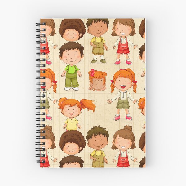 Item preview, Diverse Cartoon Children Characters Grid Pattern designed and sold by Piotrek0001.