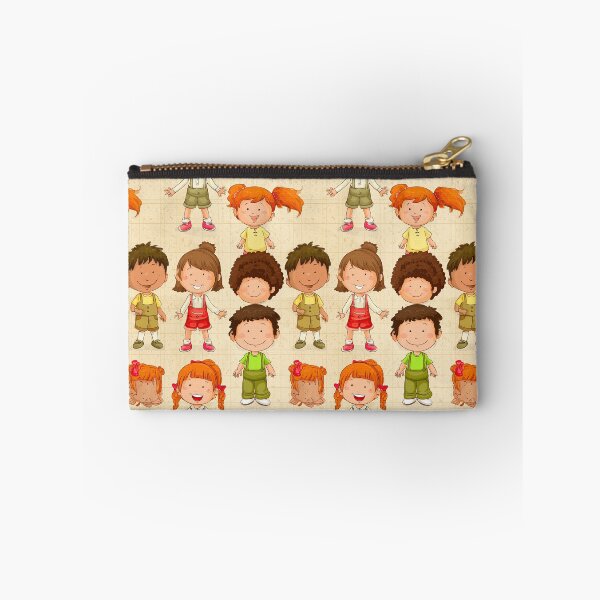Item preview, Diverse Cartoon Children Characters Grid Pattern designed and sold by Piotrek0001.