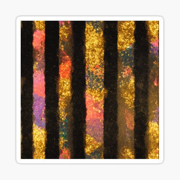 Item preview, Black Gold Cosmic Glitter Stripes designed and sold by bubblegoth.