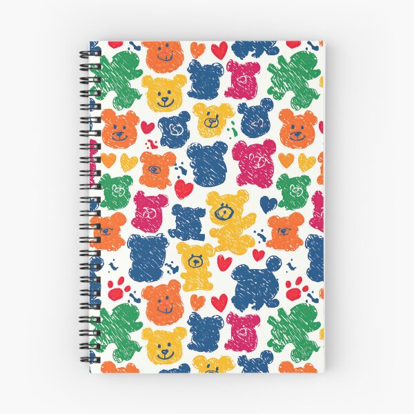 Item preview, Sketchy Colorful Teddy Bears White Pattern designed and sold by Piotrek0001.