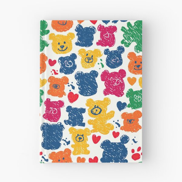 Item preview, Sketchy Colorful Teddy Bears White Pattern designed and sold by Piotrek0001.