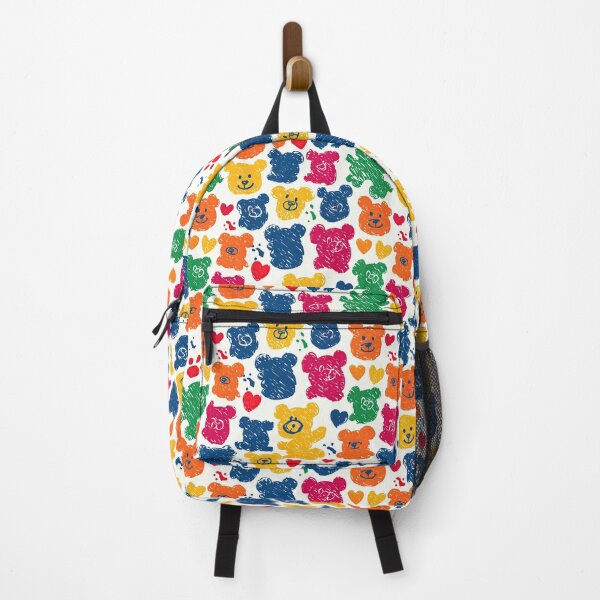 Item preview, Sketchy Colorful Teddy Bears White Pattern designed and sold by Piotrek0001.
