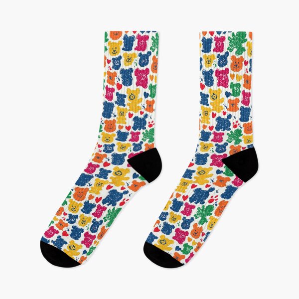 Item preview, Sketchy Colorful Teddy Bears White Pattern designed and sold by Piotrek0001.