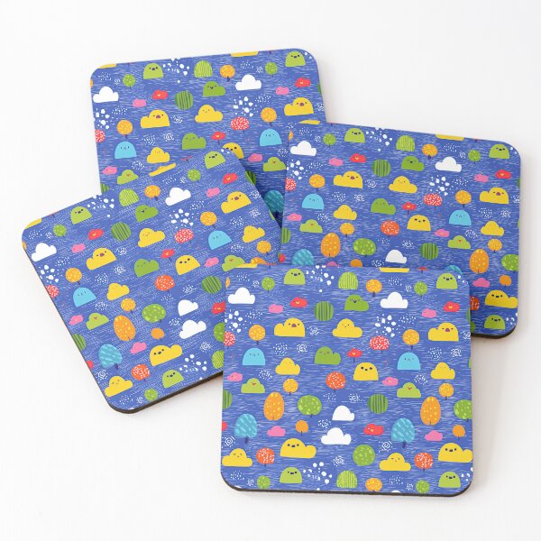 Item preview, Blue Night Sky Clouds and Moons Pattern designed and sold by Piotrek0001.