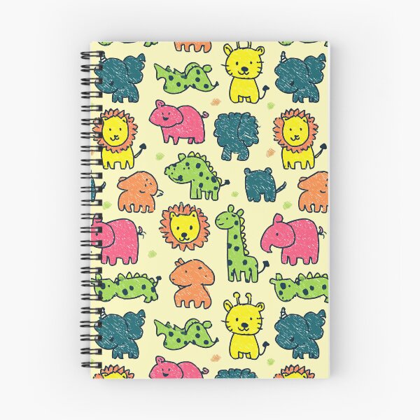 Item preview, Cute Jungle Animals Green Doodle Pattern designed and sold by Piotrek0001.