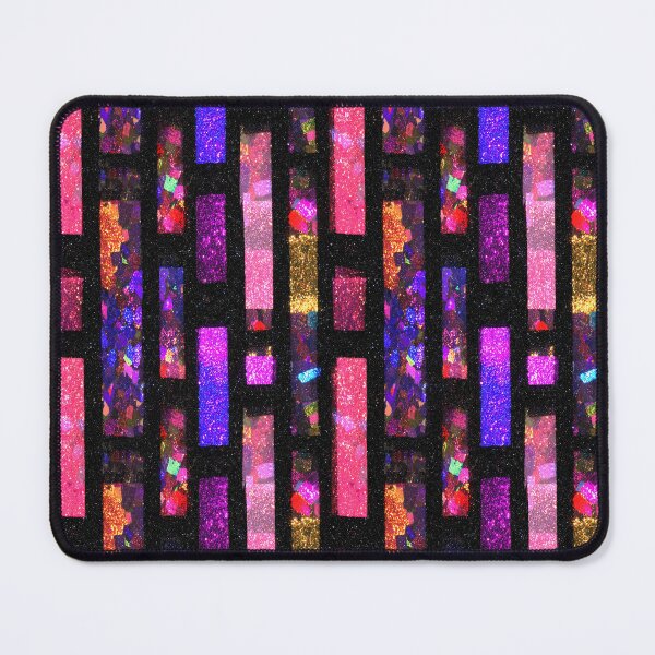 Item preview, Neon Glitter Mosaic Stripe Pattern designed and sold by bubblegoth.