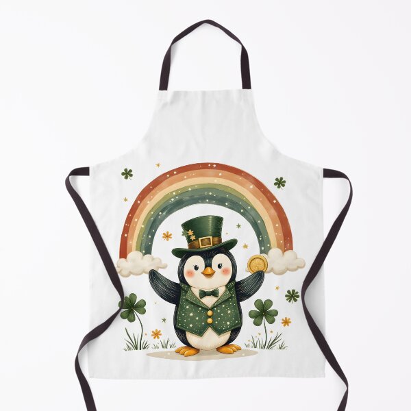 Item preview, Cute St Patricks Day Lucky Penguin Rainbow designed and sold by Found Dream.