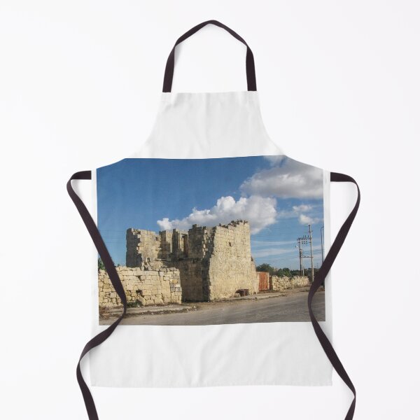Item preview, Old Stone Ruins With Archway and Rusted Gate Beside Road Under Blue Sky designed and sold by Nmallia.