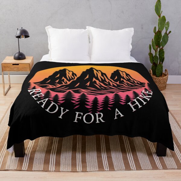 Item preview, Ready for a Hike Mountain Sunset – Hiking Adventure Nature Design designed and sold by ArcticFoxStudio.