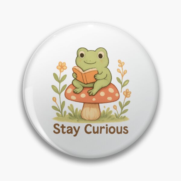 Item preview, Cute Frog Reading Book – Stay Curious designed and sold by Snacky Paws.