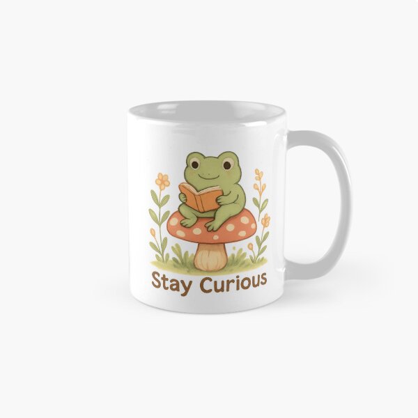 Item preview, Cute Frog Reading Book – Stay Curious designed and sold by Snacky Paws.