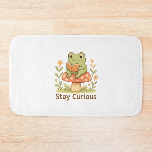 Item preview, Cute Frog Reading Book – Stay Curious designed and sold by Snacky Paws.
