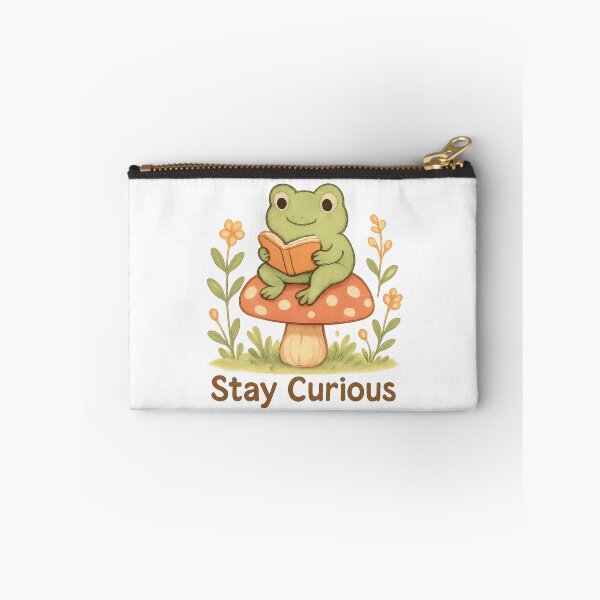 Item preview, Cute Frog Reading Book – Stay Curious designed and sold by Snacky Paws.