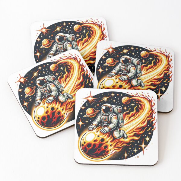 Item preview, Astronaut Riding Fire Meteor designed and sold by disktivsucky.