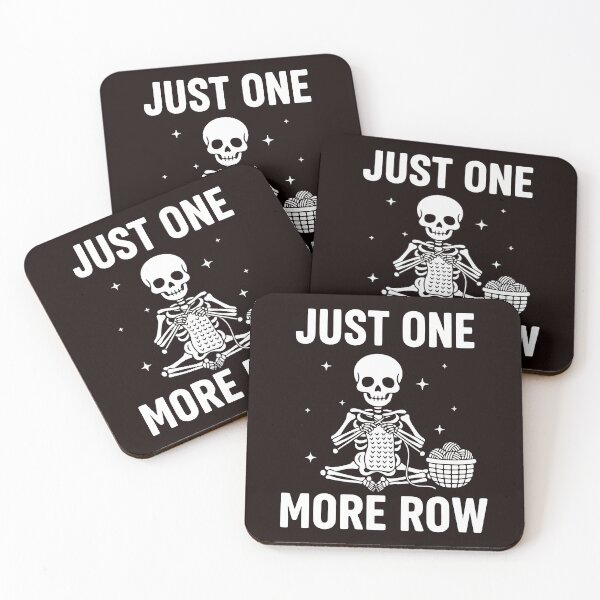 Item preview, Just One More Row, Funny Knitting Sarcastic Quote designed and sold by Fliflat.
